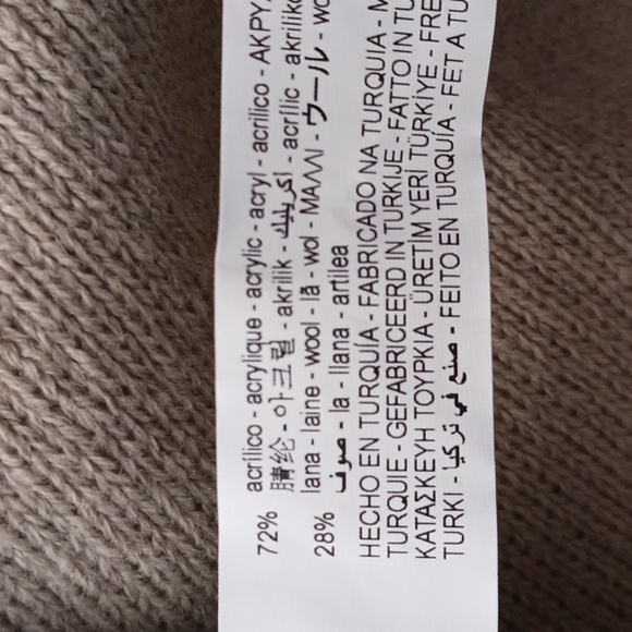 Zara size L-XL men's tan wool  blend oversized sweater. - Picture 11 of 15